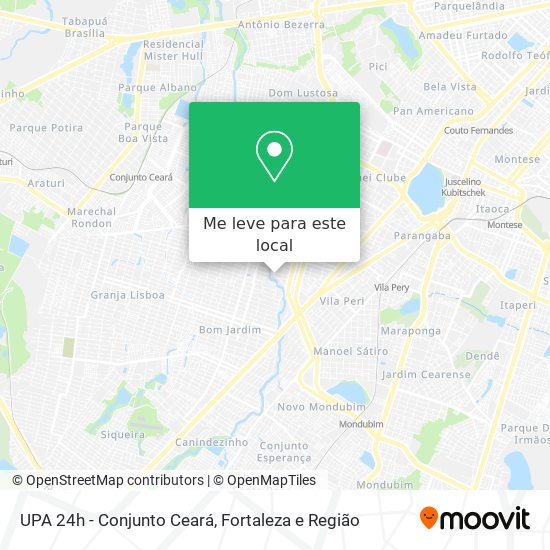 UPA 24h - Conjunto Ceará mapa