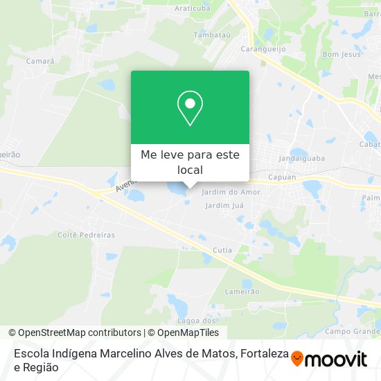 Escola Indígena Marcelino Alves de Matos mapa