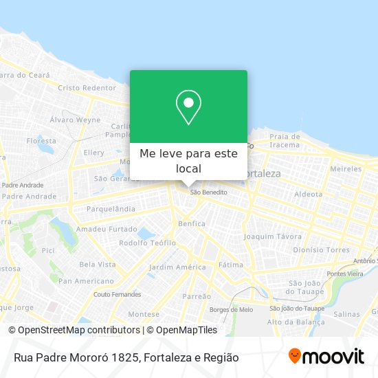 Rua Padre Mororó 1825 mapa