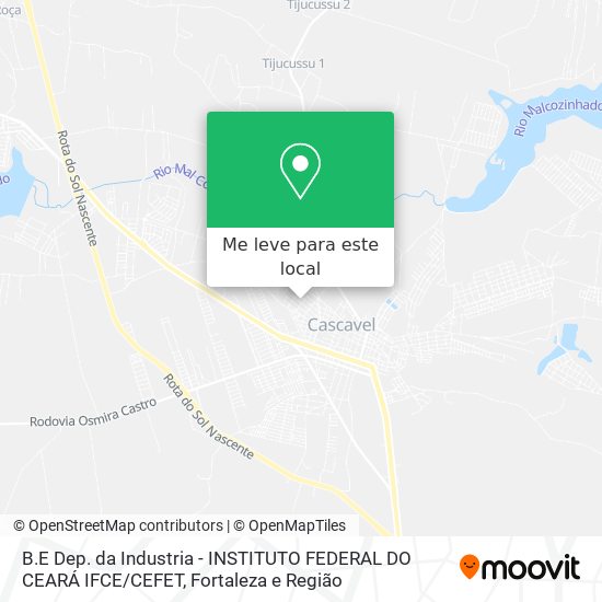 B.E Dep. da Industria - INSTITUTO FEDERAL DO CEARÁ IFCE / CEFET mapa