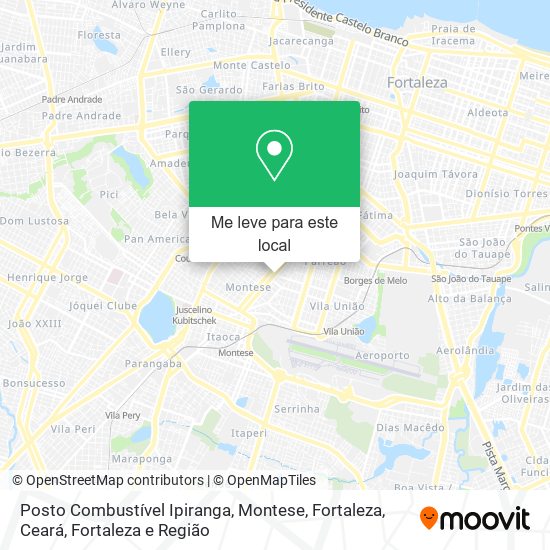 Posto Combustível Ipiranga, Montese, Fortaleza, Ceará mapa