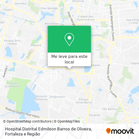 Hospital Distrital Edmilson Barros de Oliveira mapa