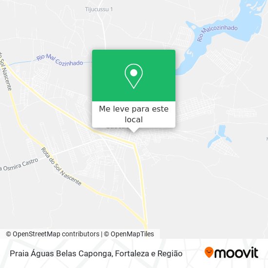Praia Águas Belas Caponga mapa