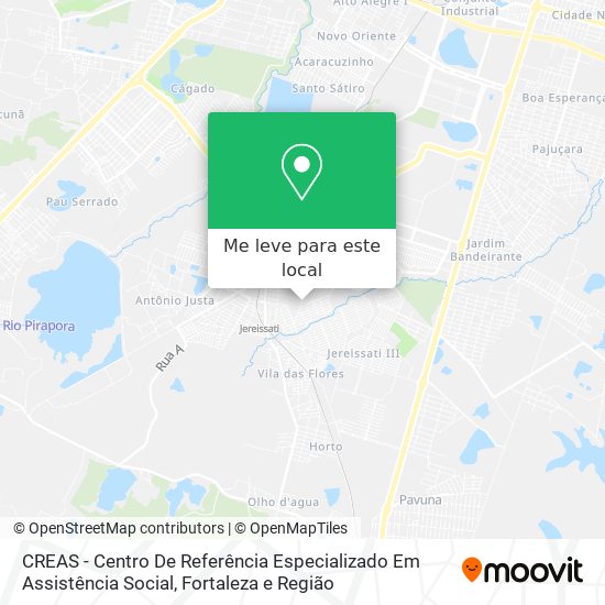 CREAS - Centro De Referência Especializado Em Assistência Social mapa