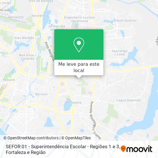 SEFOR 01 - Superintendência Escolar - Regiões 1 e 3 mapa