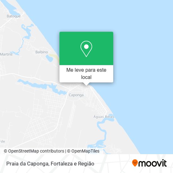 Praia da Caponga mapa