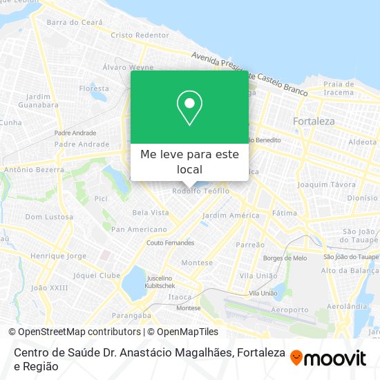 Centro de Saúde Dr. Anastácio Magalhães mapa