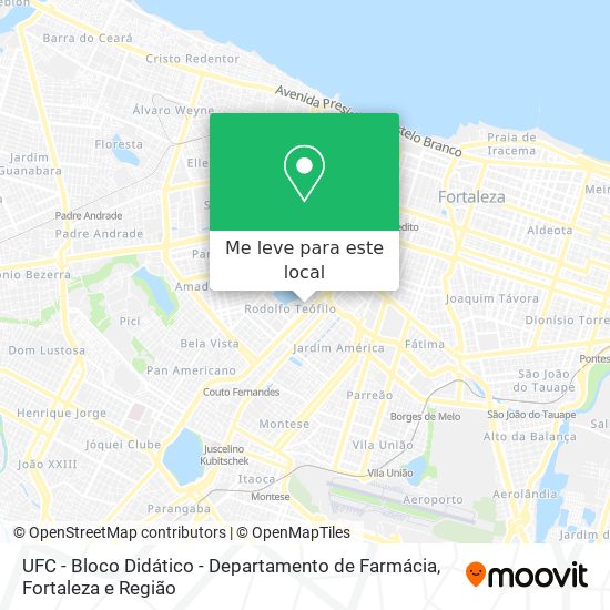 UFC - Bloco Didático - Departamento de Farmácia mapa