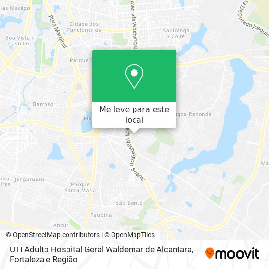 UTI Adulto Hospital Geral Waldemar de Alcantara mapa