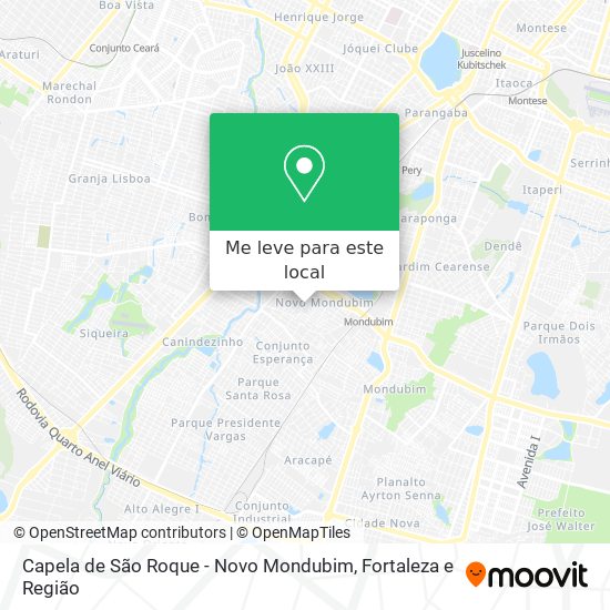 Capela de São Roque - Novo Mondubim mapa