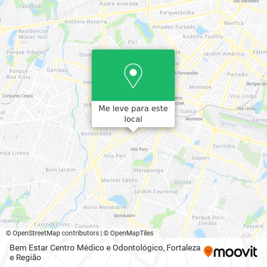 Bem Estar Centro Médico e Odontológico mapa