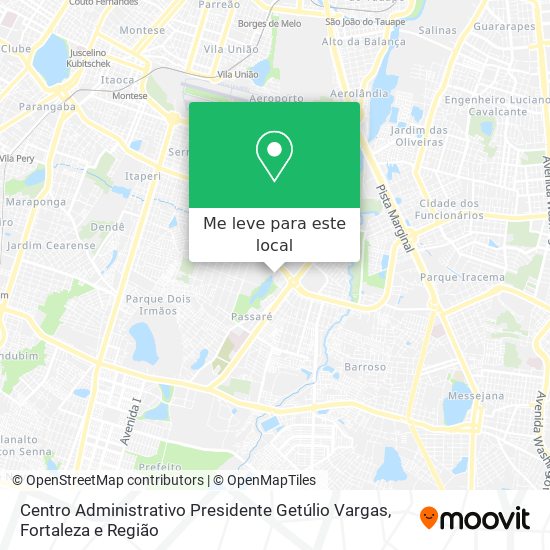 Centro Administrativo Presidente Getúlio Vargas mapa