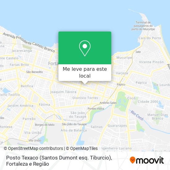 Posto Texaco (Santos Dumont esq. Tiburcio) mapa