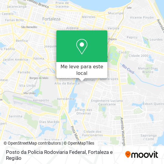 Posto da Policia Rodoviaria Federal mapa