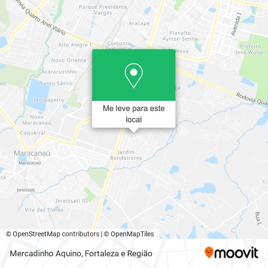 Mercadinho Aquino mapa