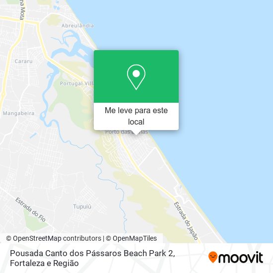 Pousada Canto dos Pássaros Beach Park 2 mapa