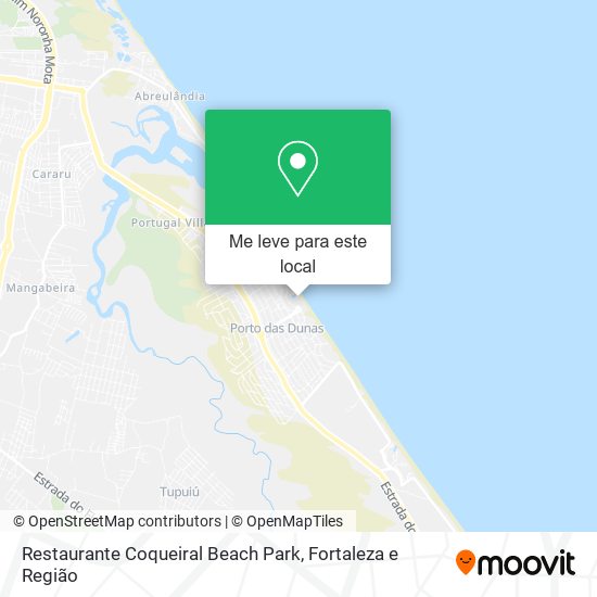 Restaurante Coqueiral Beach Park mapa