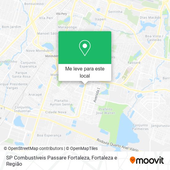 SP Combustíveis Passare Fortaleza mapa