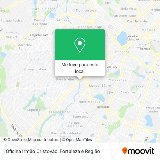 Oficina Irmão Cristovão mapa