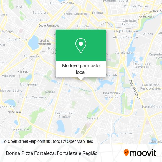 Donna Pizza Fortaleza mapa