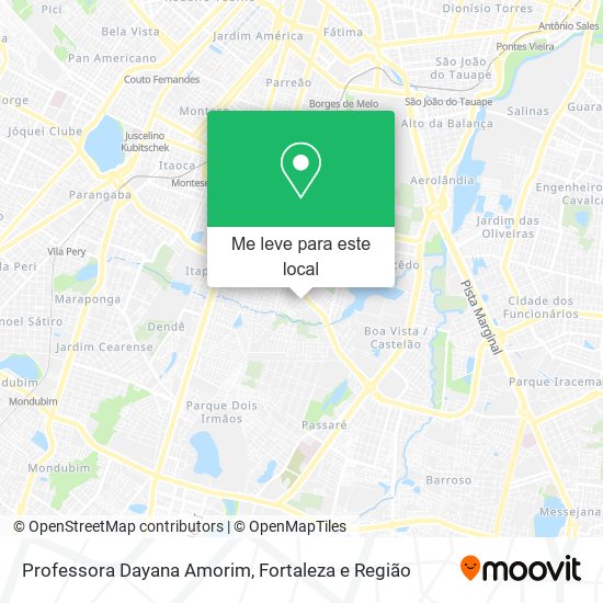 Professora Dayana Amorim mapa