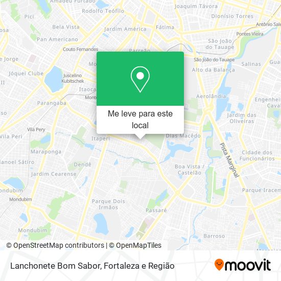 Lanchonete Bom Sabor mapa