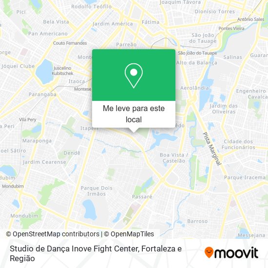 Studio de Dança Inove Fight Center mapa