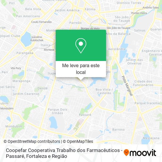 Coopefar Cooperativa Trabalho dos Farmacêuticos - Passaré mapa