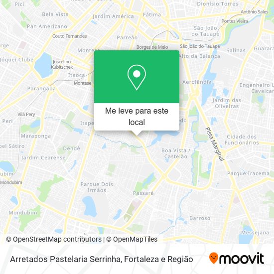 Arretados Pastelaria Serrinha mapa