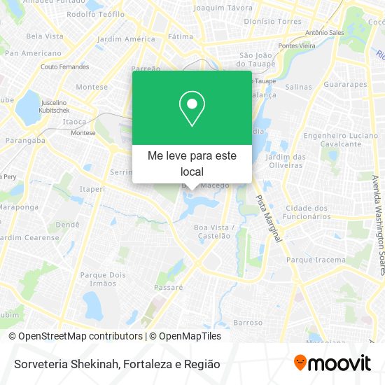 Sorveteria Shekinah mapa