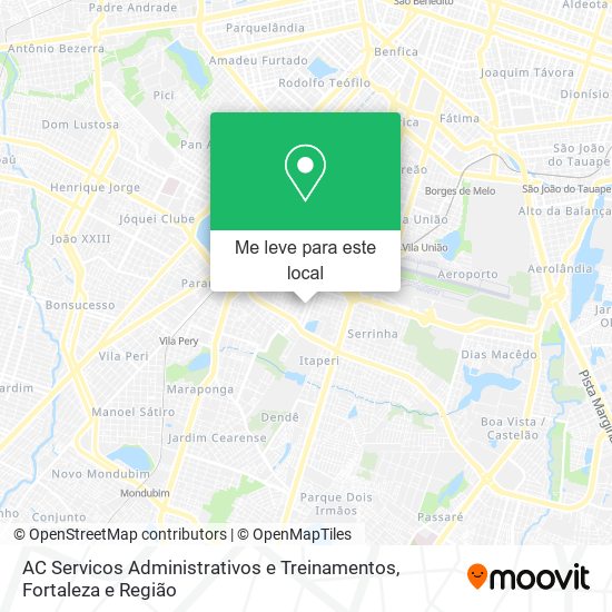 AC Servicos Administrativos e Treinamentos mapa