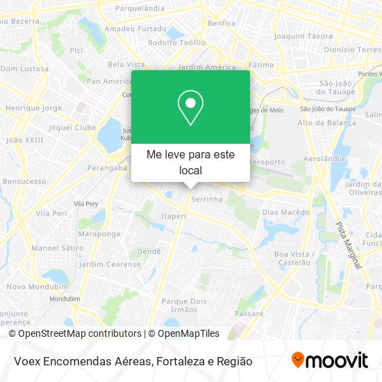 Voex Encomendas Aéreas mapa