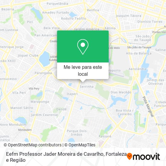 Eefm Professor Jader Moreira de Cavarlho mapa