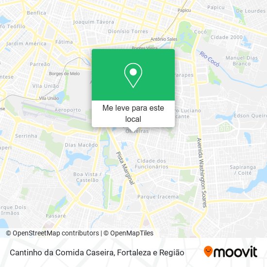 Cantinho da Comida Caseira mapa