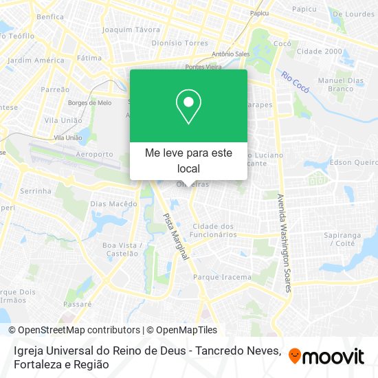 Igreja Universal do Reino de Deus - Tancredo Neves mapa