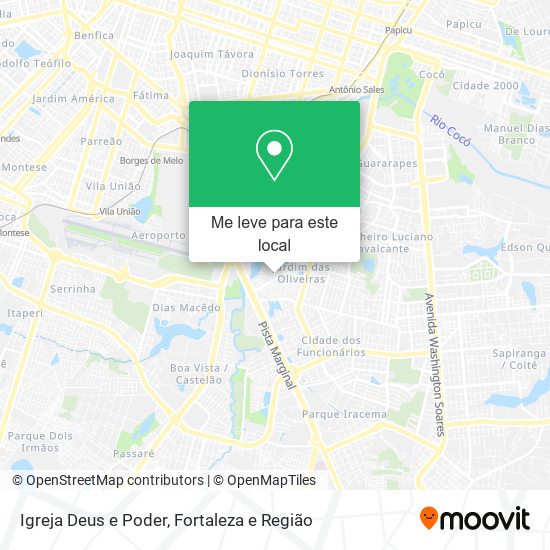 Igreja Deus e Poder mapa