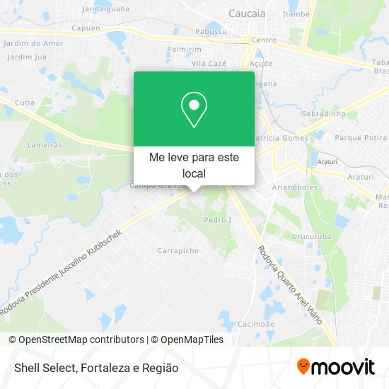 Shell Select mapa