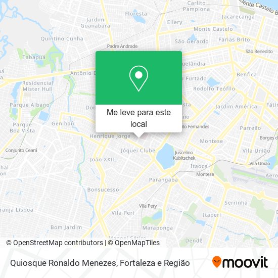 Quiosque Ronaldo Menezes mapa