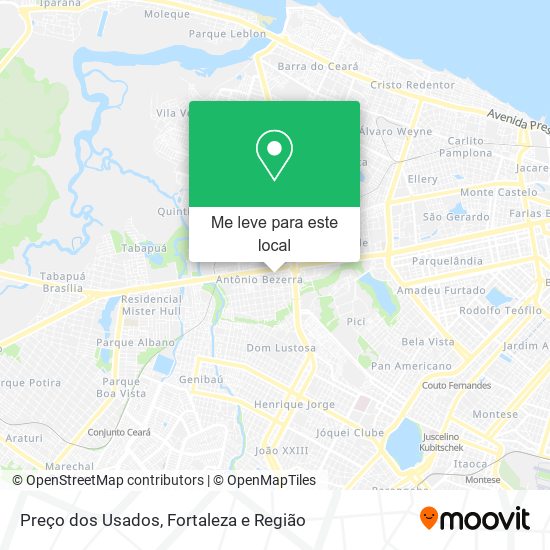 Preço dos Usados mapa