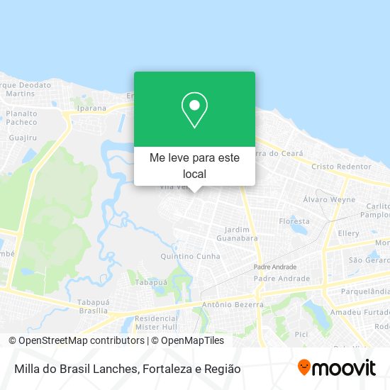 Milla do Brasil Lanches mapa