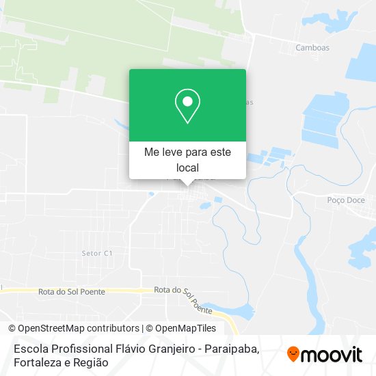 Escola Profissional Flávio Granjeiro - Paraipaba mapa