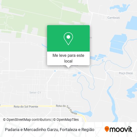 Padaria e Mercadinho Garzu mapa