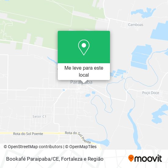 Bookafé Paraipaba/CE mapa