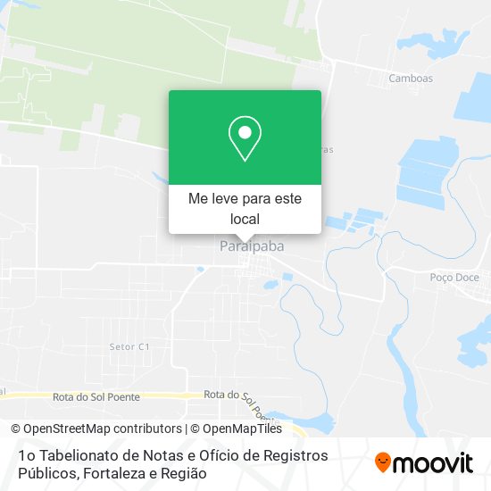 1o Tabelionato de Notas e Ofício de Registros Públicos mapa