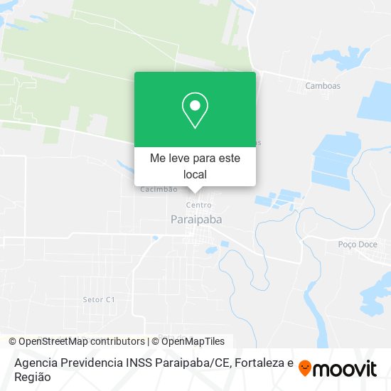 Agencia Previdencia INSS Paraipaba / CE mapa