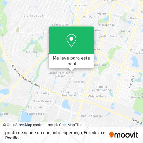 posto de saúde do conjunto esperança mapa