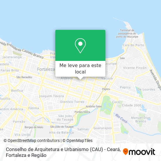 Conselho de Arquitetura e Urbanismo (CAU) - Ceará mapa