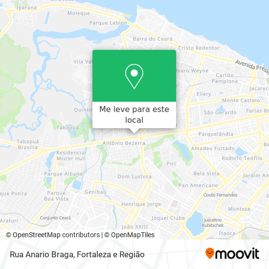 Rua Anario Braga mapa