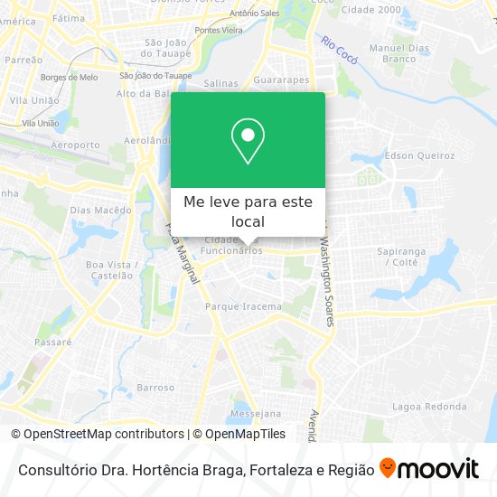 Consultório Dra. Hortência Braga mapa