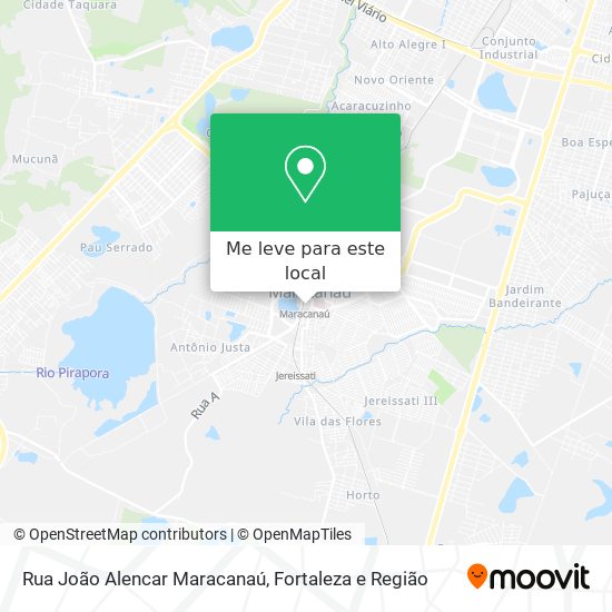 Rua João Alencar Maracanaú mapa